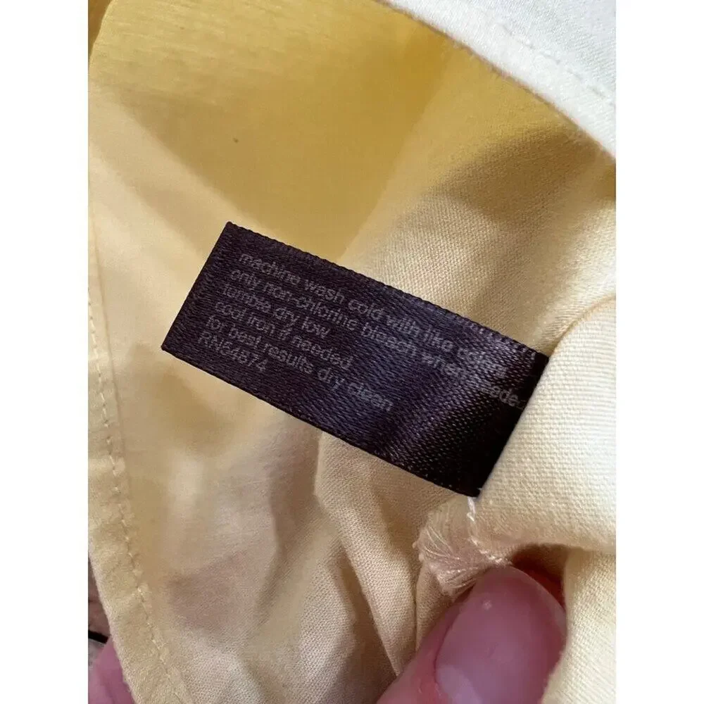 The Limited Yellow Ruffled Button Up Shirt Size Small